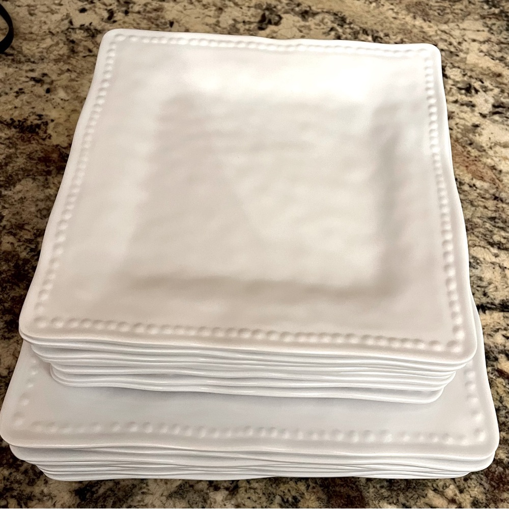 Melamine dishes.